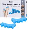 Ballotte Premium Grade Toe Spacers/Toe Separators | Toe Spacers for Feet - Toe Spreader/Foot Stretcher | Big Toe Straightener & Bunion Corrector for Men (Toe Seperators (Blue 6-Pack))