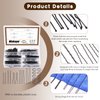 Wokape 380Pcs 2 Inch Black Bobby Pins and 2.4 Inch U Shaped Hair Pins with Black Rubber Bands Soft Elastic Bands Assortment Kit , Blonde Hair Pins for Buns Women Girls with Storage Box