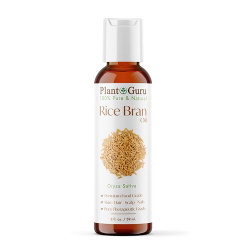Rice Bran Oil 2 oz. 100% Pure Natural - Skin, Body And Face. Great for Hair & More!