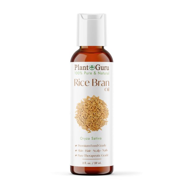 Rice Bran Oil 2 oz. 100% Pure Natural - Skin, Body And Face. Great for Hair & More!