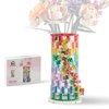HI-REEKE Vase Building Set for Flowers Bouquet 10280 10313, Transparent Vase Flower Display Stand Building Block Kit for Women Adult