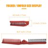 Qjaiune 6PCS Travel Foldable Brush Comb Portable Folding Comb, Anti-Static Hair Comb Mini Pocket Comb, Double Headed Hair Brush Hairdressing Tools Plastic Folding Comb for Men Women (White + Burgundy)
