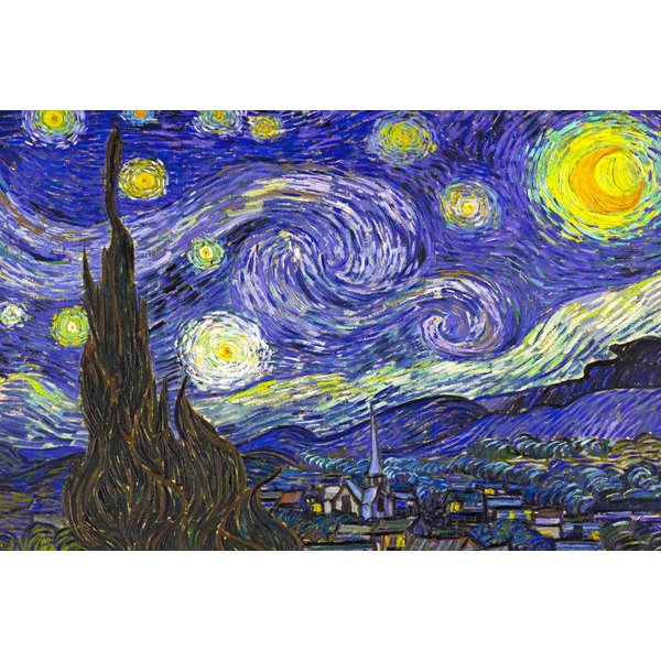 Vincent Van Gogh The Starry Night Van Gogh Wall Art Impressionist Painting Style Nature Forest Wall Decor Landscape Night Sky Poster Starry Night Decor Fine Art Cool Wall Art Print Poster 18x12