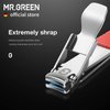 MR.GREEN Compact Nail Clippers Foldable Nail Cutters Manicure Tools Portable Fingernail Clipper with Key Chain Nail Scissors (Red)