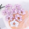 CIEHER 8 Pcs Hair Scrunchies for Bachelorette Party Favors, Bridesmaid Scrunchies Bachelorette Party Hair Ties, Bridal Shower Decorations Bride Bridesmaid Proposal Gifts (White & Purple)