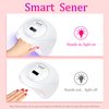 108W UV Nail Lamp, LKE Travel UV Light for Gel Nails for Nail Lamp with 36pcs Lamp Beads and 4 Timers Quick Portable Drying UV LED Nail Lamp Professional Nail Art Tool for Home Salon (White)