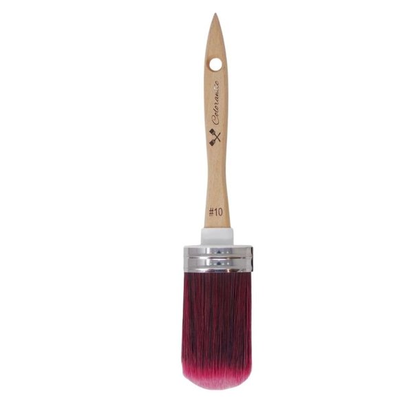 Colorantic | Oval Chalk Paint Brush for Milk Paint | Round Paint Brushes Furniture Painting | Best Soft DIY Chalky Blending Brush DIY - 2 Inch (no10)