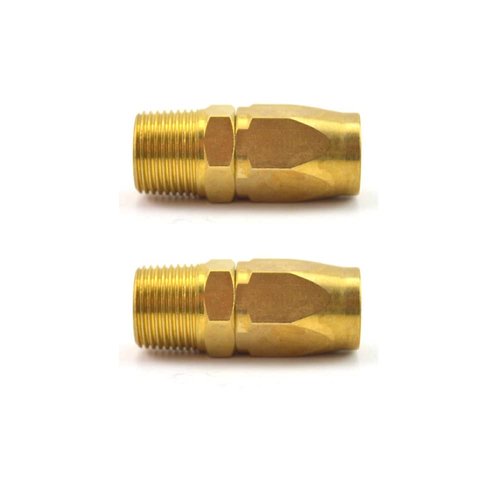 LEFITPA Replacement 2-Pack 3/8 Inch Reusable Hose-End Repair Fitting 3/8 Inch NPT Male Polyurethane Hose for Interstate Pneumatics HRPZ26-06