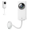 Mippko Baby Monitor Wall Mount Compatible with Nanit Pro Smart Baby Monitor & Flex Stand,Wyze cam pan V2/V3,1/4 inch-20 Threaded Adjustable Flexible Metal Mount,1 Pack,White