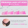 PERMANIA Lash Lift Rods, 2024 New Self-Adhesive Super Soft Lash Lift Pads Extreme Eyelash Curler 8Pcs/4Sizes (Pink)
