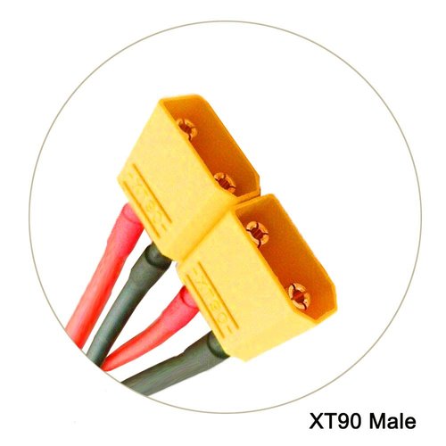 FLY RC 2pcs XT90 Plug Parallel Battery Connector Cable XT90 Connector Style Parallel Y-Harness for Quadcopters Multirotors RC LiPo Battery Male and Female Connectors