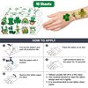 106 PCS Saints St. Patrick's Day Temporary Tattoos Sticker for Kids Green Shamrock Lucky Irish Parade Day Birthday Party Decorations Supplies Favors Gifts Girls Boys Cute Tattoo School Reward Themed