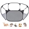 LAIRIES Small Animals Tent, Breathable Transparent Pet Playpen Pop Up Playpen Open Outdoor/Indoor Exercise Fence, Portable Yard Fence for Guinea Pig, Rabbit, Hamster, Chinchillas and Hedgehogs