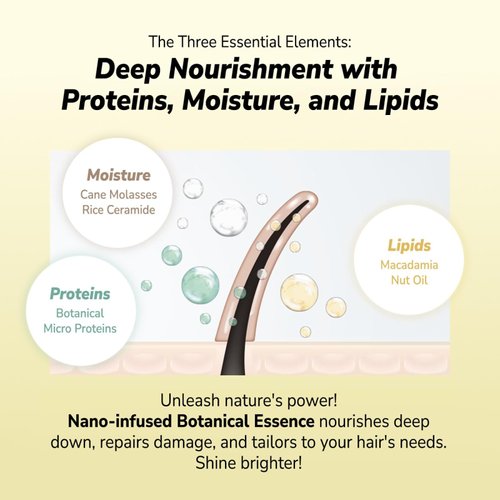 BOTANIST Moisturizing Hair Conditioner/Treatment, Botanical Scalp Treatment, Natural & Organic Japanese Haircare for dry/frizzy hair, Apple & Berry, Smooth, 17.2 Oz / 490g