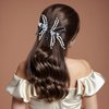 Bridal Wedding Pearl Hair Comb Blue Beaded Hair Side Hair Clip Wedding Hair Accessories Suitable for Girls Bridesmaid Hairpins A108 (white)