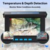 Eyoyo Underwater Fishing Camera, 4.3 Inch Fishing Camera DVR, Portable Fish Finder, 8-Hour Battery, Infrared Lights, Temperature & Depth Detection, 20M Cable for Lake Fishing