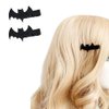 Sup-Coente Gothic Hair Clips Bat Wings Mini Goth Hair Accessories Black Punk Halloween Small Hairclip For Women