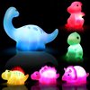 Dinosaur Bath Toys Light-Up Cibolar 6 Packs Floating Bath Toys Set for Baby Toddlers Kids in Birthday Easter Christmas Shower Pool Bath Toys Boys Girls Children Preschool Bathtub Bathroom