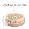 MainBasics Dry Brush | Dry Brushing Body Brush for Lymphatic Drainage, Dry Skin, Cellulite, Blood Circulation with Massage Nodes Exfoliating Body Scrubber for Flawless Skin