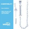 Wright Products V11 Steel Screen and Storm Door Chain Stop-Absorbs Shock from Wind, Zinc
