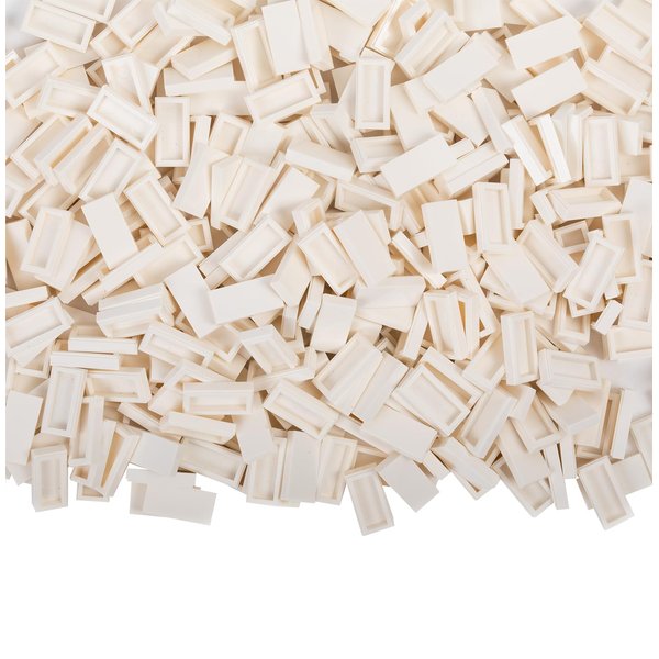Minizfigs White 1x2 Tiles | 550 PCS | Bulk Building Toy Set Great for Dots, Water Blocks, Mosaic, Classroom, Educational, Part 3069 | 100% Compatible with All Major Brands