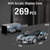 HIGH GODO Super Racing Car Building Sets with Display Case, Collectible Champion Car Model DIY Building Kit, Cool Vehicles Construction Toy Sets for Adult Teens Kids Gift Idea(269 Pieces)