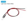 PATIKIL 5mm LED Diode Light, 12 Pcs 3V DC Pre Wired Mini LED Lights Bulb Light-Emitting Lamp for RC DIY Indicator Lighting, Warm White Light