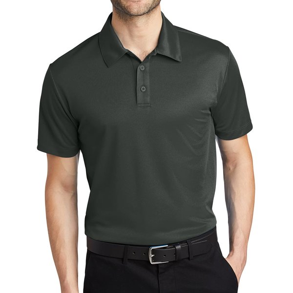 Joe's USA Men's Short Sleeve Moisture Wicking Polo Shirt-S-SteelGrey