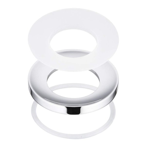 Aquaterior 3" Nickel Mounting Ring Spacer ABS Plastic For Glass Vessel Sink Drain Home Hotel Spa Bathroom Mount Support