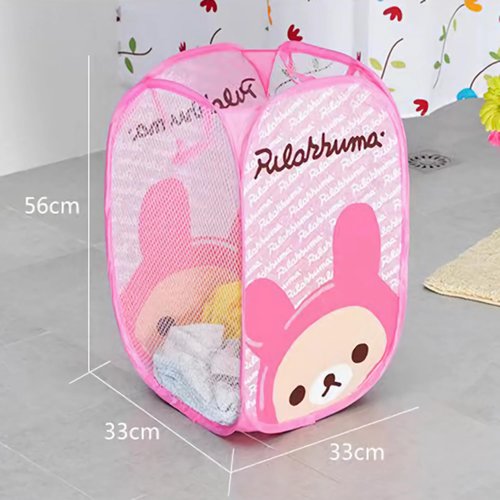 Eiodlulu Crtoon Pop Up Mesh Laundry Hamper Room Collapsible Storage Bin Lightweight Basket For College Dorm Home Travel Camping 22 * 13.5 * 13.5 inches (B)