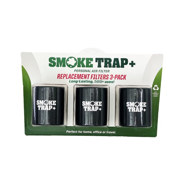 ECO Replacement Filter Cartridges For Smoke Trap + | Triple Replacement Filters - Zero Plastic Waste Replacement Filters - Maximum Air Flow While Exhaling - Long Lasting 500+ Exhales (3)…