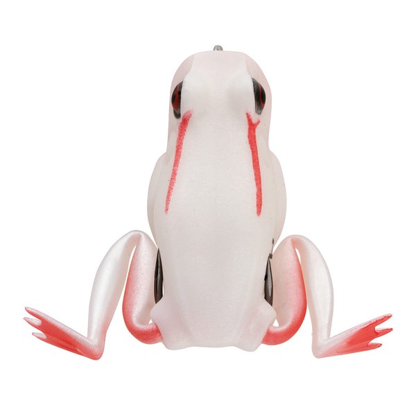 Lunkerhunt Frog Fishing Lure for Bass Fishing | Popping Frog 1/4 oz | Topwater Fishing Bait with Weedless Hooks, Hollow Body (Wounded)