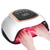 UV LED Nail Lamp with 72 Beads, 300W UV Light Nail Dryer for Gel Polish, Fast Gel Nails Curing Lamp with Auto Sensor and 4 Timer Settings, Professional Nail Art Drying Lamps Light for Home (White)