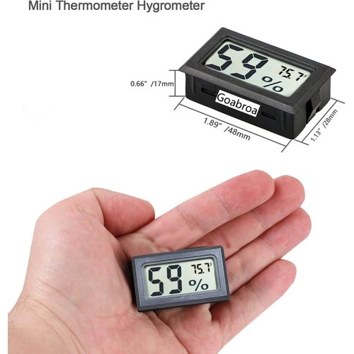 Goabroa Mini Hygrometer Thermometer Digital Indoor Humidity Gauge Monitor with Temperature Meter Sensor Fahrenheit (℉)