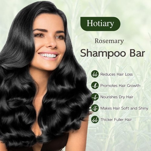 Hotiary Rosemary Hair Growth Shampoo Bar, Prevent Hair Loss Deep Cleansing Rosemary Shampoo Bar for Fine & Oilly Hair & Scalp with Castor Oil, 0 Silicone Oil (Rosemary 3.4 oz)