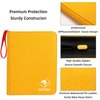 Toploader Binder,4-Pocket Top Loader Trading Card Binder Album Compatible for Pokemon TCG MTG,Holds 3"x4" 128 Rigid Cards - Yellow Red
