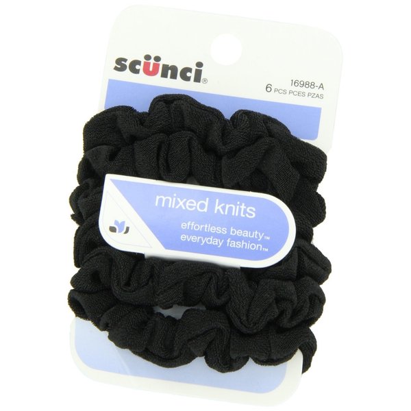 Scunci Effortless Beauty Mini Slinky Black Twisters, 12-Count by Scunci