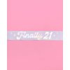 xo, Fetti Finally 21 Sash - Purple + Iridescent Foil | Fun Birthday Party Decorations, 21st Birthday Decor, HBD, Groovy Disco Bday, Finally 21, Cute Birthday Sash