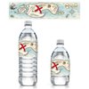 Pirate Treasure Map Birthday Water Bottle Labels - 24 Stickers
