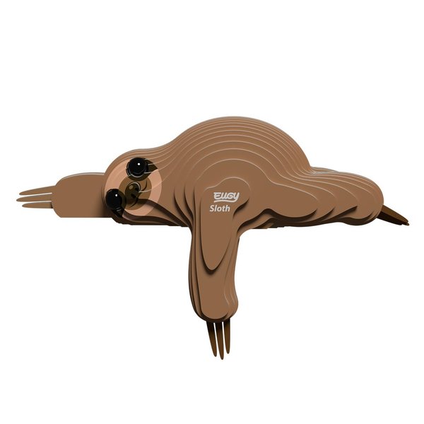 Eugy Sloth 3D Puzzle, 23 Piece Eco-Friendly Educational Toy Puzzles for Boys, Girls & Kids Ages 6+