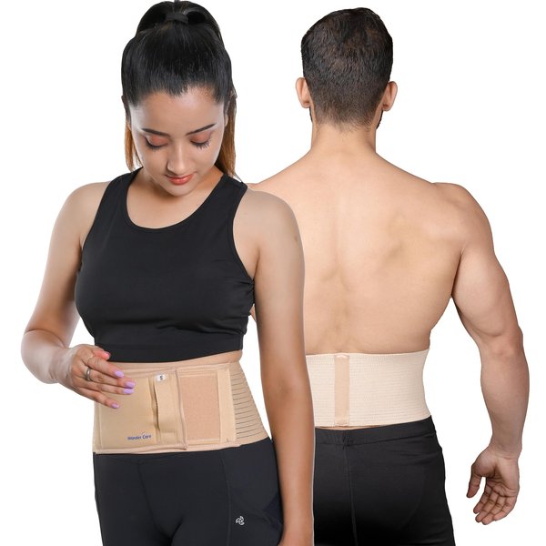 Wonder Care- Umbilical Hernia Support Belt Abdominal Binder for Belly Button Hernias or Navel Hernias, Hernia pain relief Brace (S)…