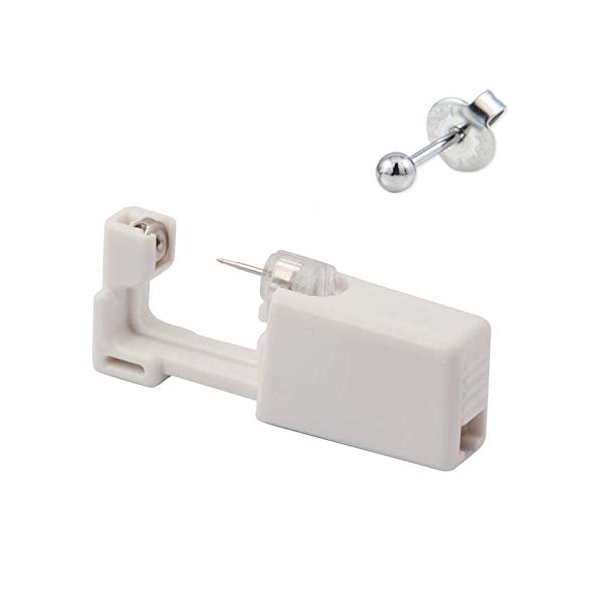Aeyistry 1 Piece Ear Piercing Gun,Disposable Sterile Ear Piercing Gun Unit Tool with Ear Stud Asepsis Pierce Kit