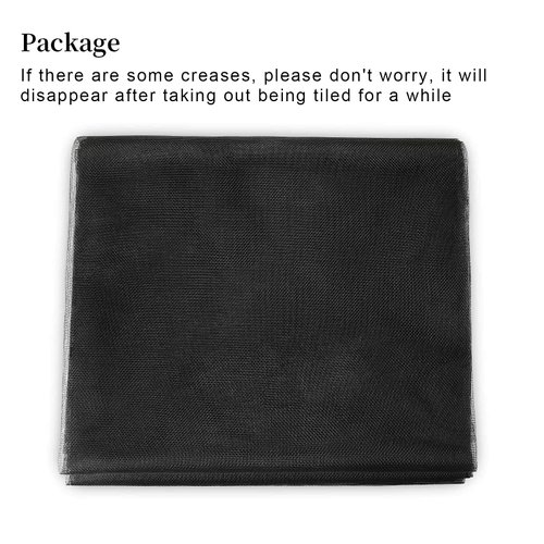 Yoochee Window Screen Replacement - DIY Custom Adjustable Fiberglass Screen Mesh - Durable Screen Roll for Windows Doors and Patio Screen(39" x 118", Charcoal/Black)