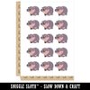 Cute Chubby Baby Hippo Hippopotamus Temporary Tattoo Water Resistant Fake Body Art Set Collection - 15 2" Tattoos (1 Sheet)