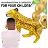 4PCS Gold Leopard Balloons Foil Cheetah Shaped Animal Balloons Jungle Theme Jungle Party Balloon Birthday Party Safari Zoo Jungle Theme Cheetah Balloon Leopard