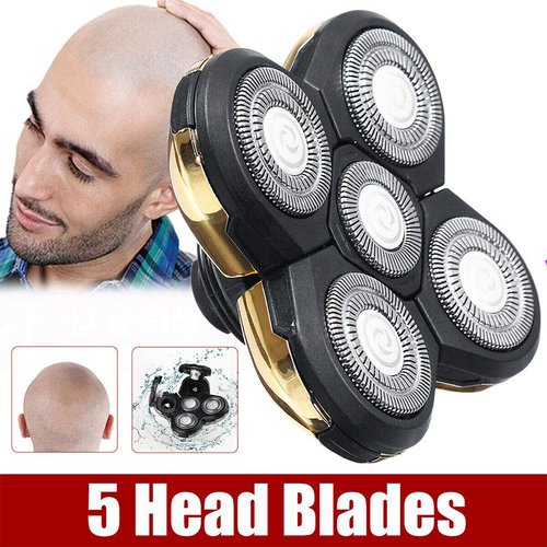 Replacement Shaver Head Blade,5 Heads Beard Replacement Blade,Universal Easy Install Electric Razor Shaver Head for Head and Face