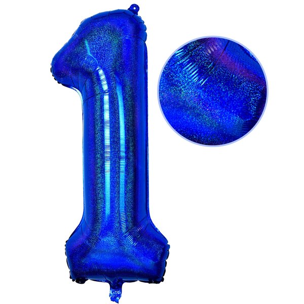 Number 1 Balloon 40 inch, Dark Blue Big Number Balloon, Giant Foil 1 Balloons Number, Helium 1st Birthday Balloons for Kids Boys Girls Birthday Party Decorations Wedding Anniversary Event Supplies