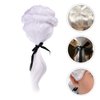 Abaodam wig lawyer costume wig for powdered wigs vendetta white colonial Lawyer Judge Wig Long Curly Wig Cosplay Fashion barrister wig Hairpiece english lawyers wigs (White) Halloween Party Wigs