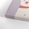 Smile Art Design Smile More Worry Less Cute Alpaca Purple Background Canvas Print Kids Room Decor Wall Art Baby Room Decor Kids Room Decor Nursery Decor Ready to Hang Made in The USA 28x19