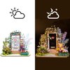 Hands Craft DIY Miniature Dollhouse Kit | 3D Model Craft Kit | Pre Cut Pieces | LED Lights | 1:24 Scale | Adult Teen | Garden Entrance (DGM02)